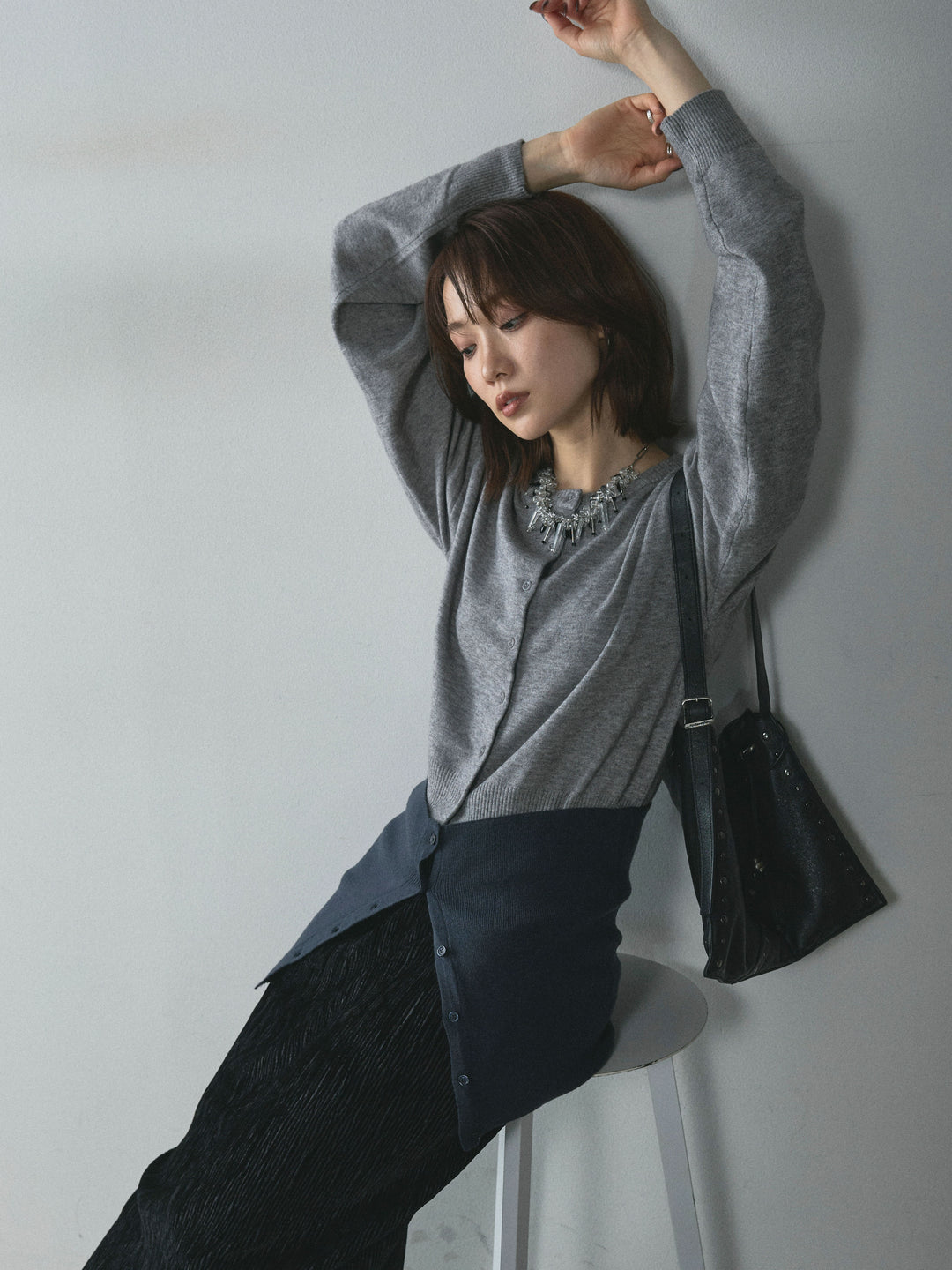 【Allure】[SET]2WAYビスチェアンサンブルカーディガン+2WAYビスチェアンサンブルカーディガン(2set)