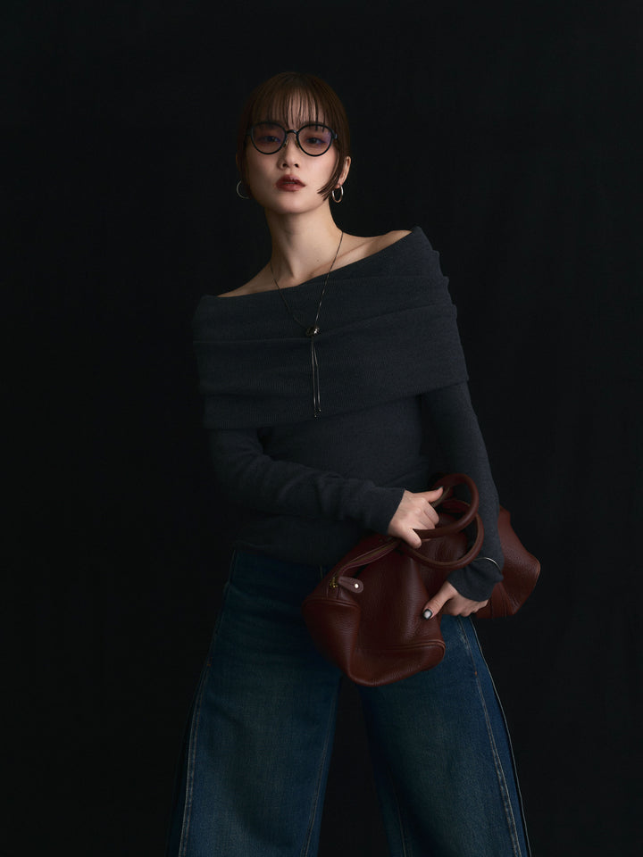 【Allure】[SET]オフショルニットトップス+オフショルニットトップス(2set)