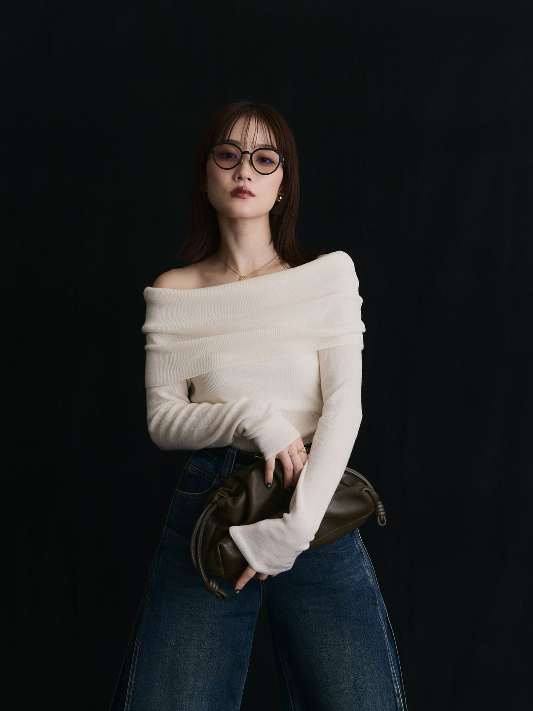 【Allure】[SET]オフショルニットトップス+オフショルニットトップス(2set)
