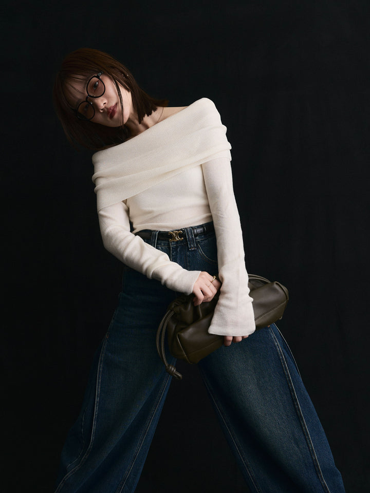 【Allure】[SET]オフショルニットトップス+オフショルニットトップス(2set)