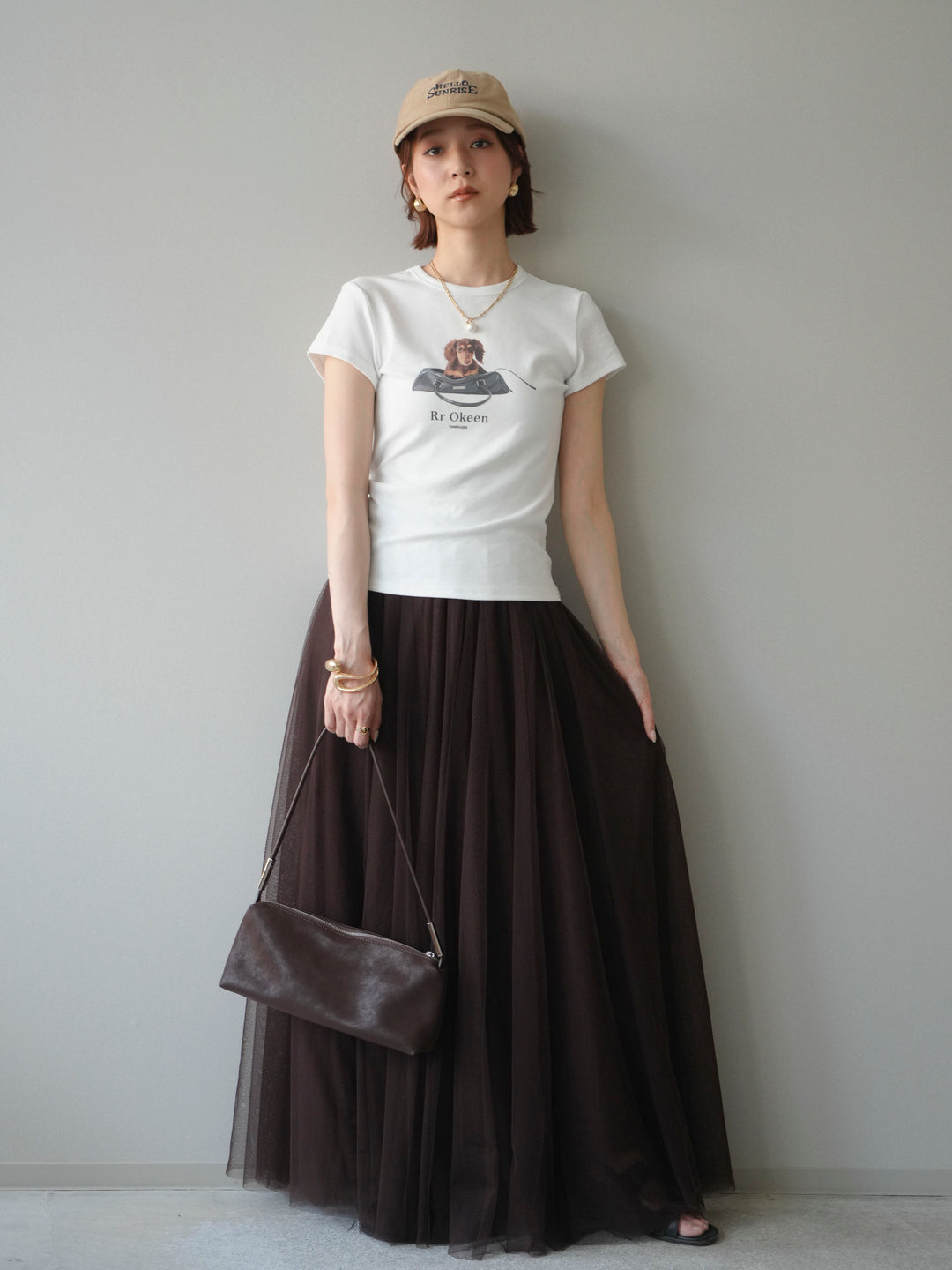 [SET]ドッグコンパクトTEE+チュールボリュームスカート(2set)