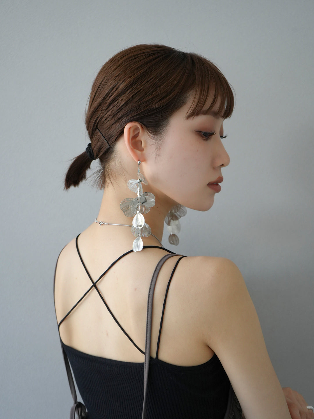 [Pre-order] FEATHER MOTIF BIG PIERCE/Silver
