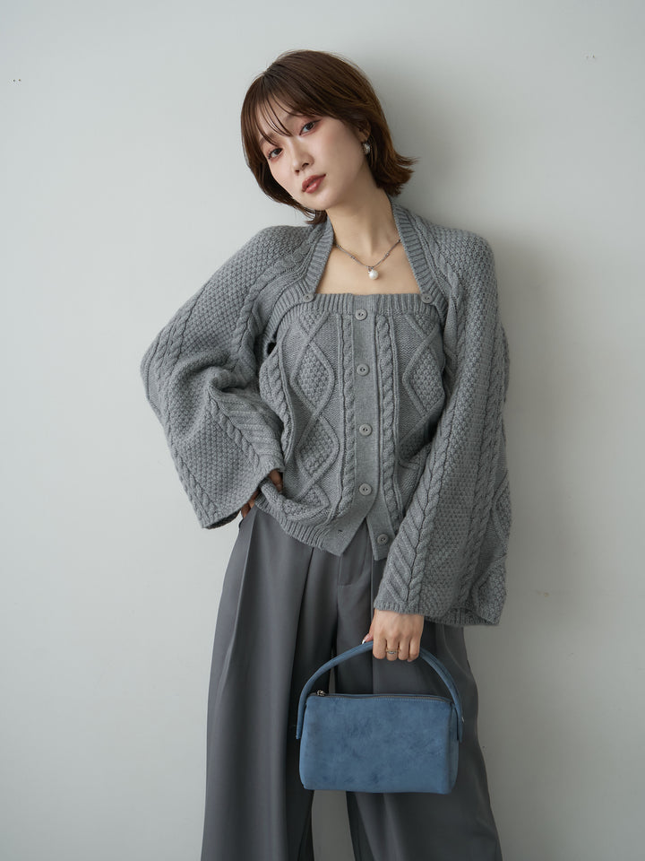 [SET]ケーブルベアトップ＆ボレロSET UP(2SET)+ケーブルベアトップ＆ボレロSET UP(2SET)(2set)