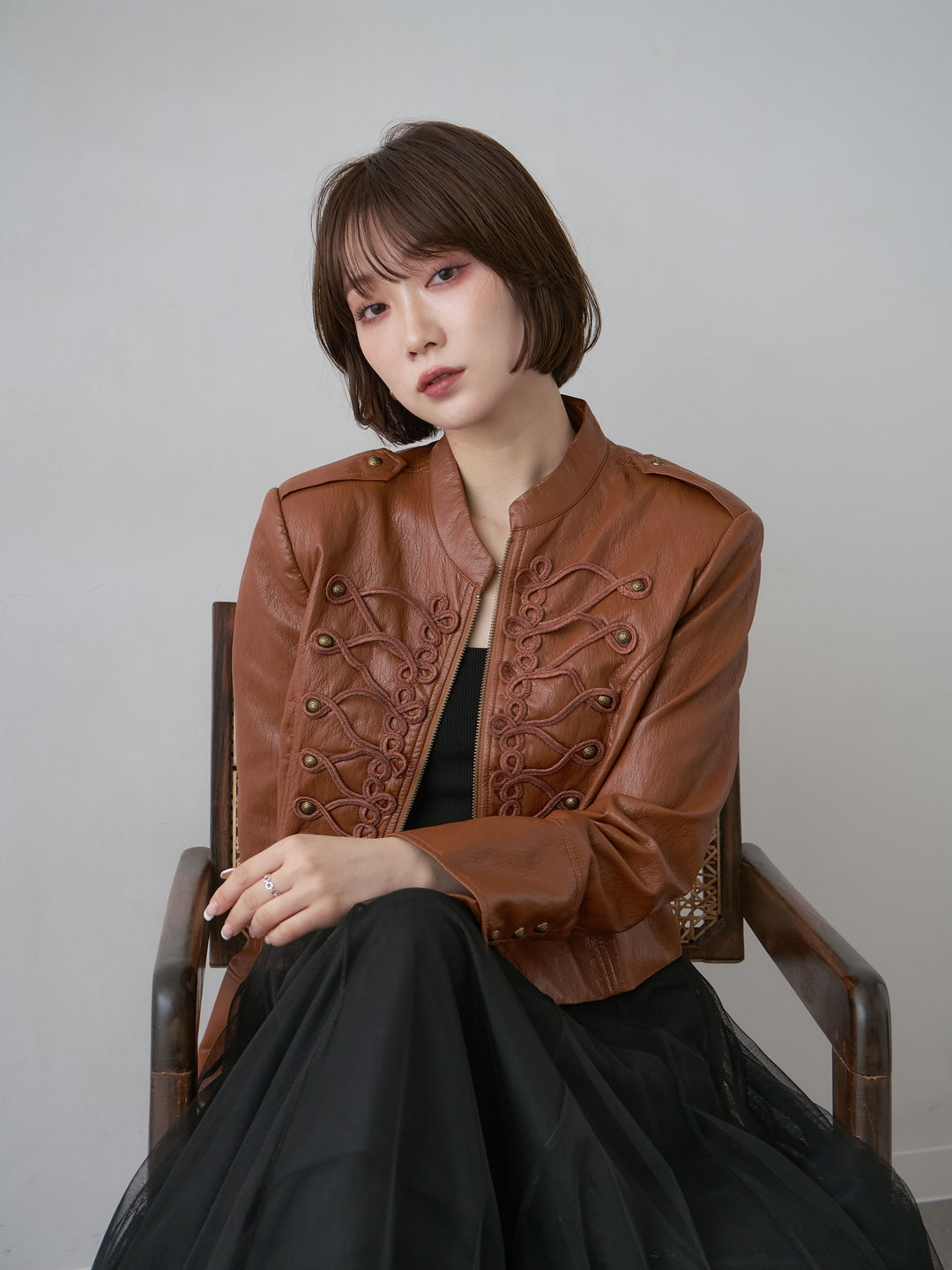 [SET]ナポレオンショートレザージャケット+ナポレオンショートレザージャケット(2set)