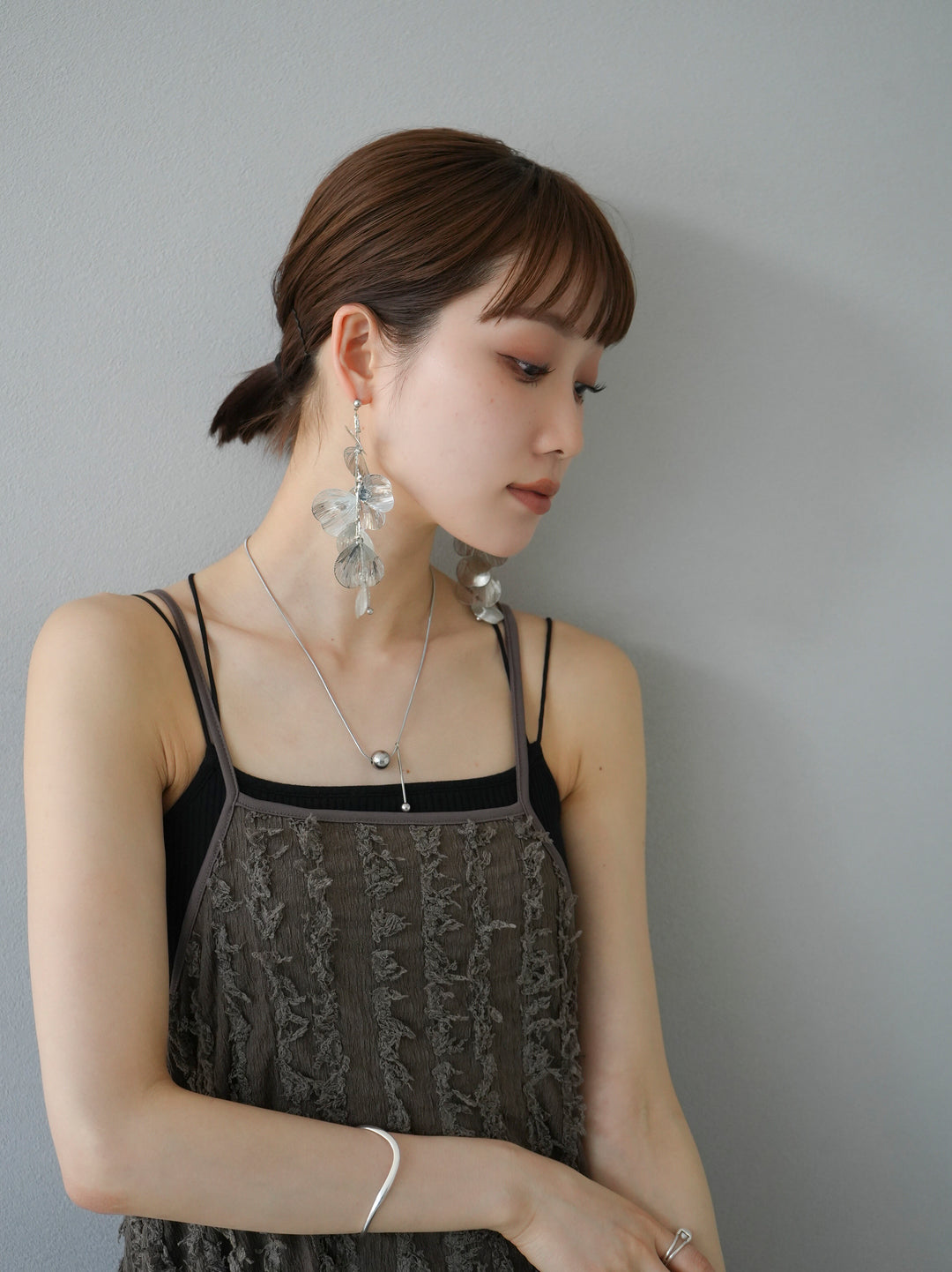 [Pre-order] FEATHER MOTIF BIG PIERCE/Silver
