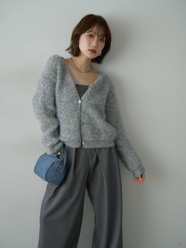 [SET]ブークレクロップニットカーディガン+選べるアクセセット(2set)