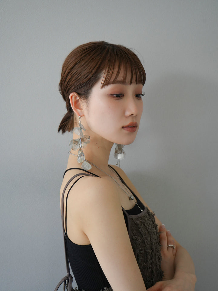 [Pre-order] FEATHER MOTIF BIG PIERCE/Silver