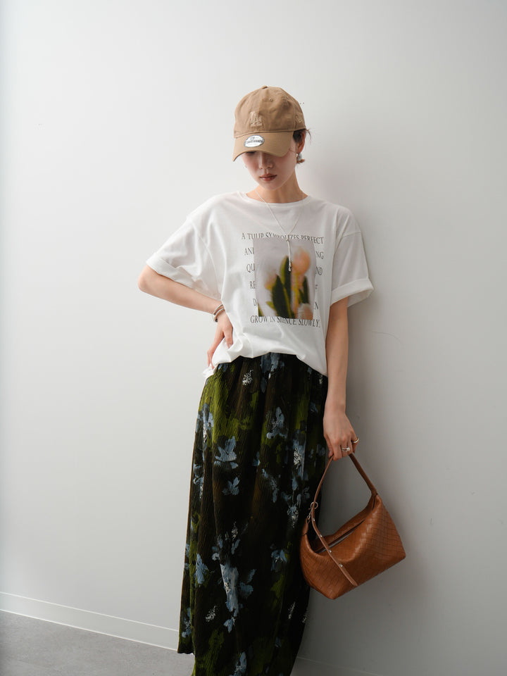 [SET]フラワーフォトTEE+フラワーフォトTEE(2set)