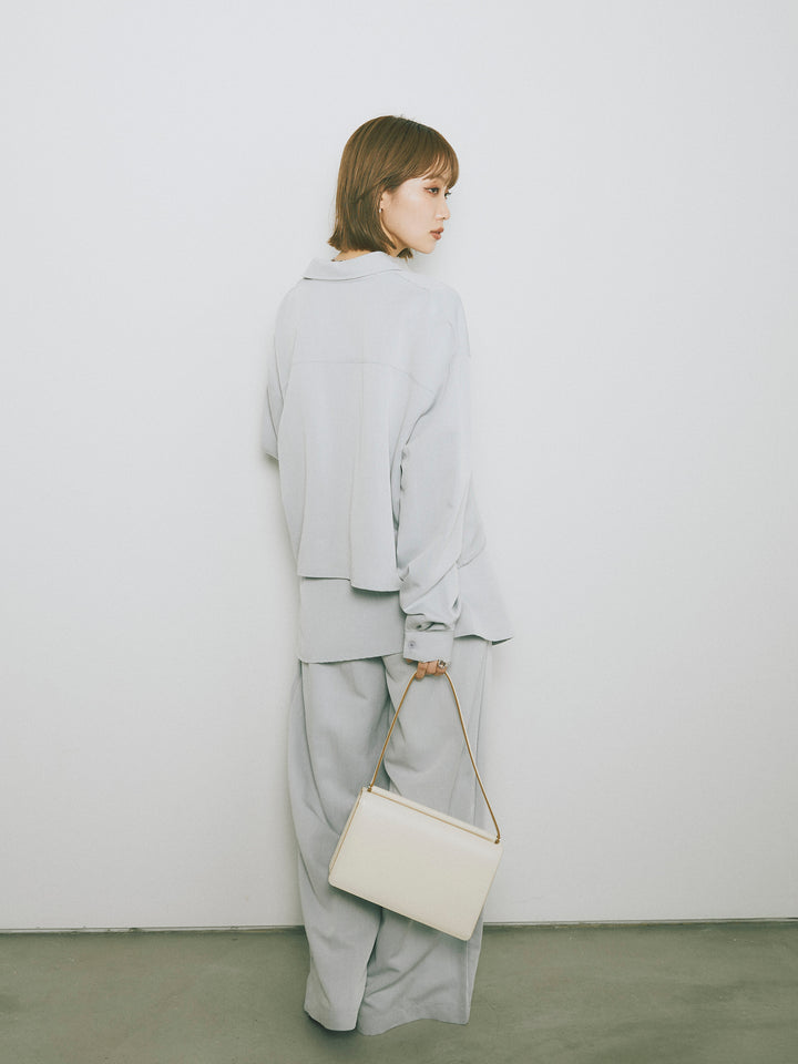 【Allure】[SET]ラップ付テンセルシャツSET UP +ラップ付テンセルシャツSET UP (2set)