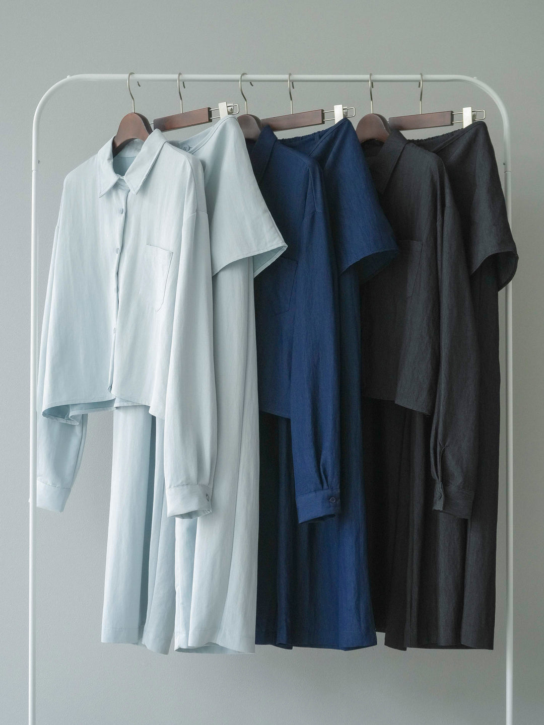 【Allure】[SET]ラップ付テンセルシャツSET UP +ラップ付テンセルシャツSET UP (2set)