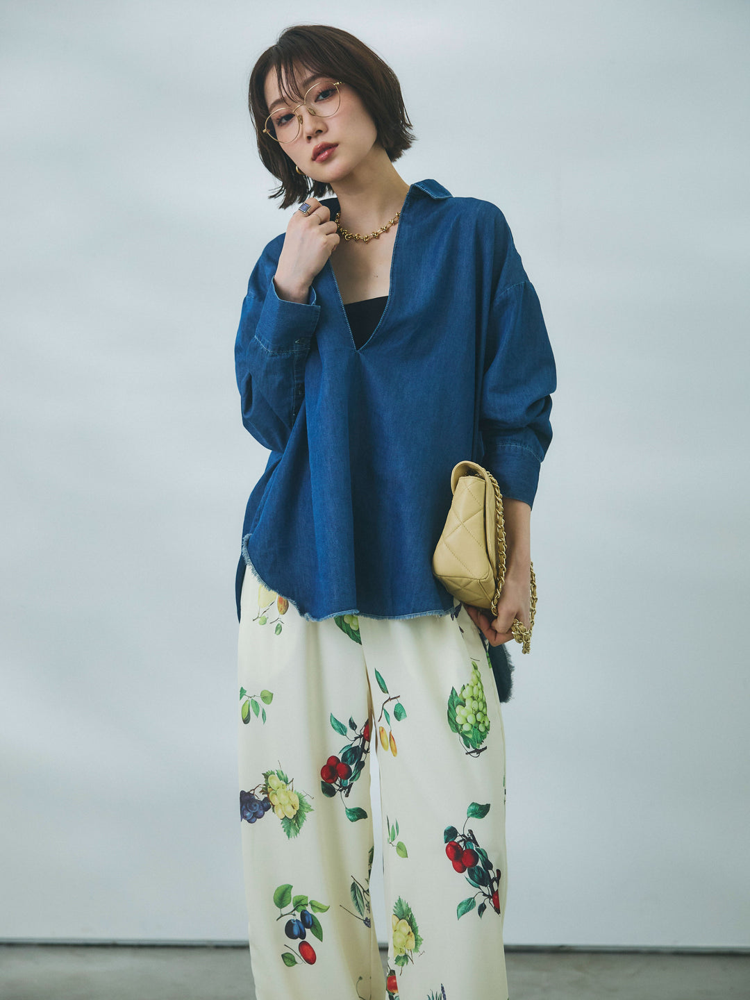 【Allure】[SET]コットンライクスキッパーシャツ+コットンライクスキッパーシャツ(2set)