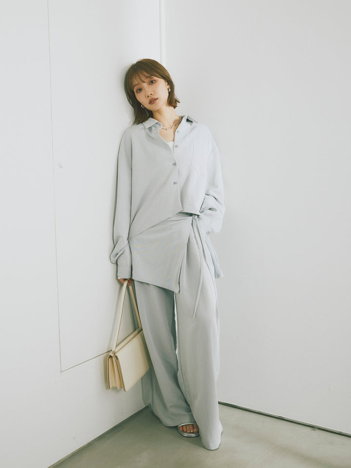 【Allure】[SET]ラップ付テンセルシャツSET UP +ラップ付テンセルシャツSET UP (2set)