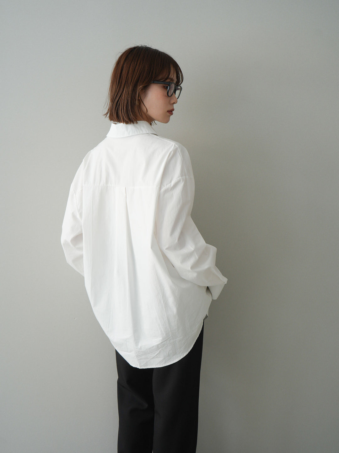 [予約]レースアップブロードシャツ/white
