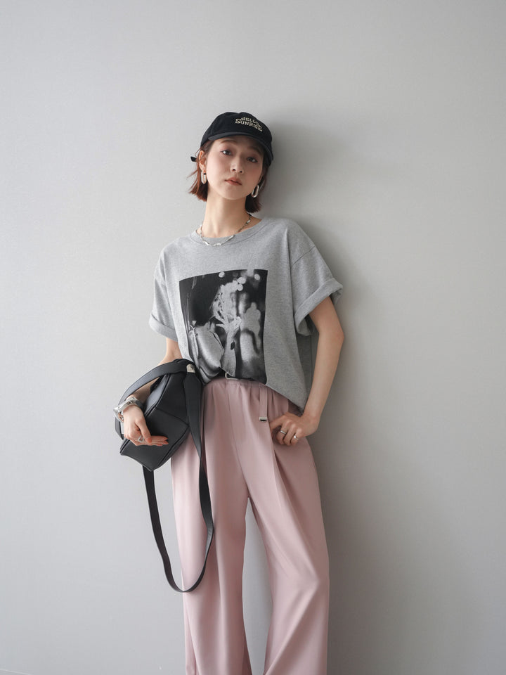 [予約]モノクロフォトTシャツ/mokugray2