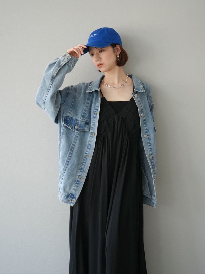 [予約]メッセージロゴ刺繍CAP/ブルー
