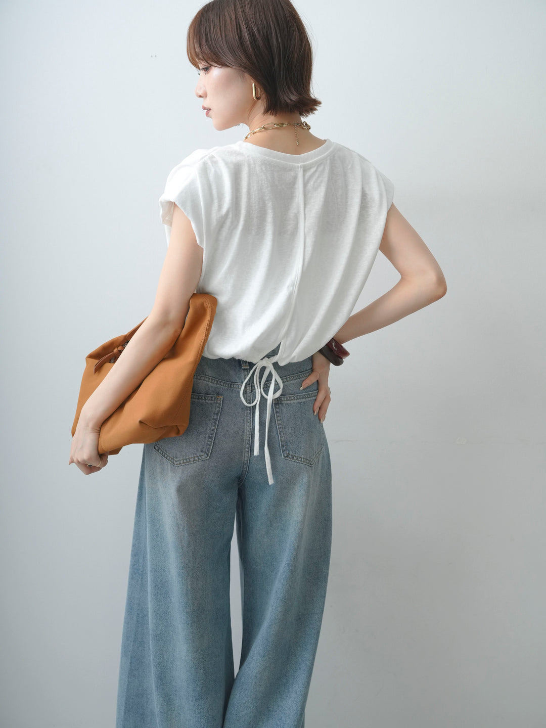 [SET]ヴィンテージロゴドロストTEE+ショルダータックノースリーブオーバーTEE(2set)