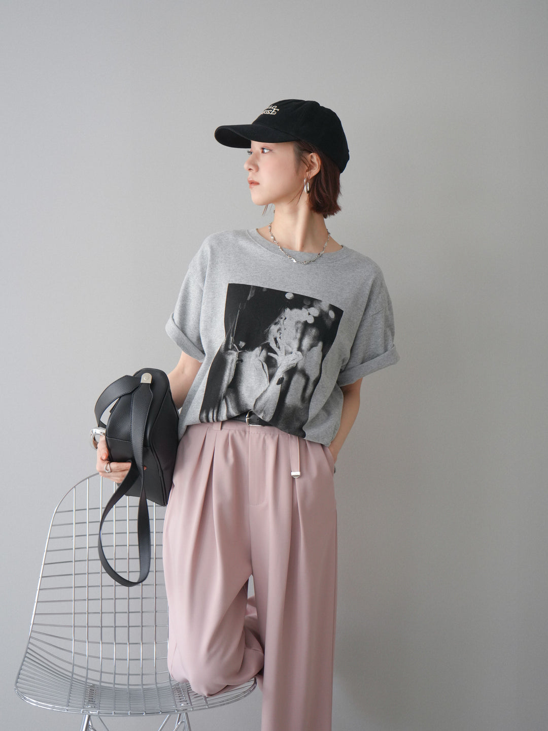 [予約]モノクロフォトTシャツ/mokugray2
