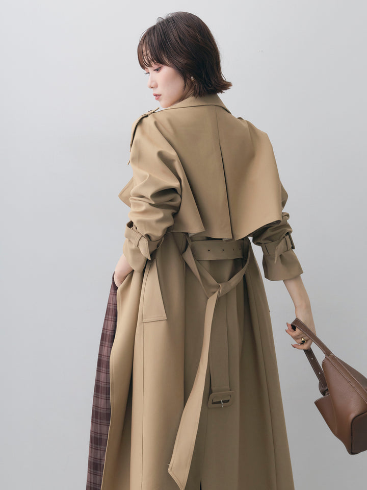 [予約]ロングトレンチコート/beige