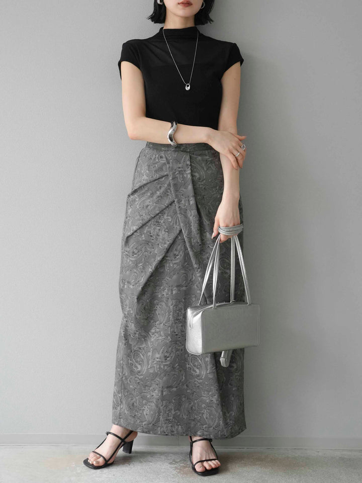 [Pre-order] Sheer Switching Stretch Top/Black