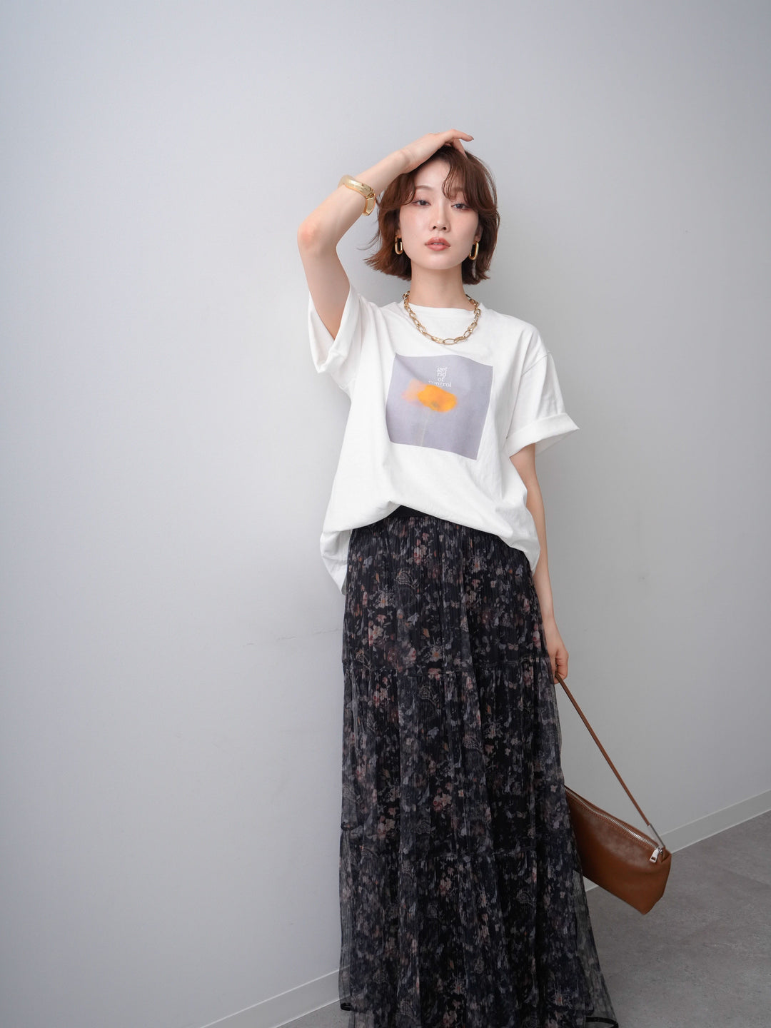 [SET]ニュアンスフローラルフォトTEE+選べるアクセセット(2set)
