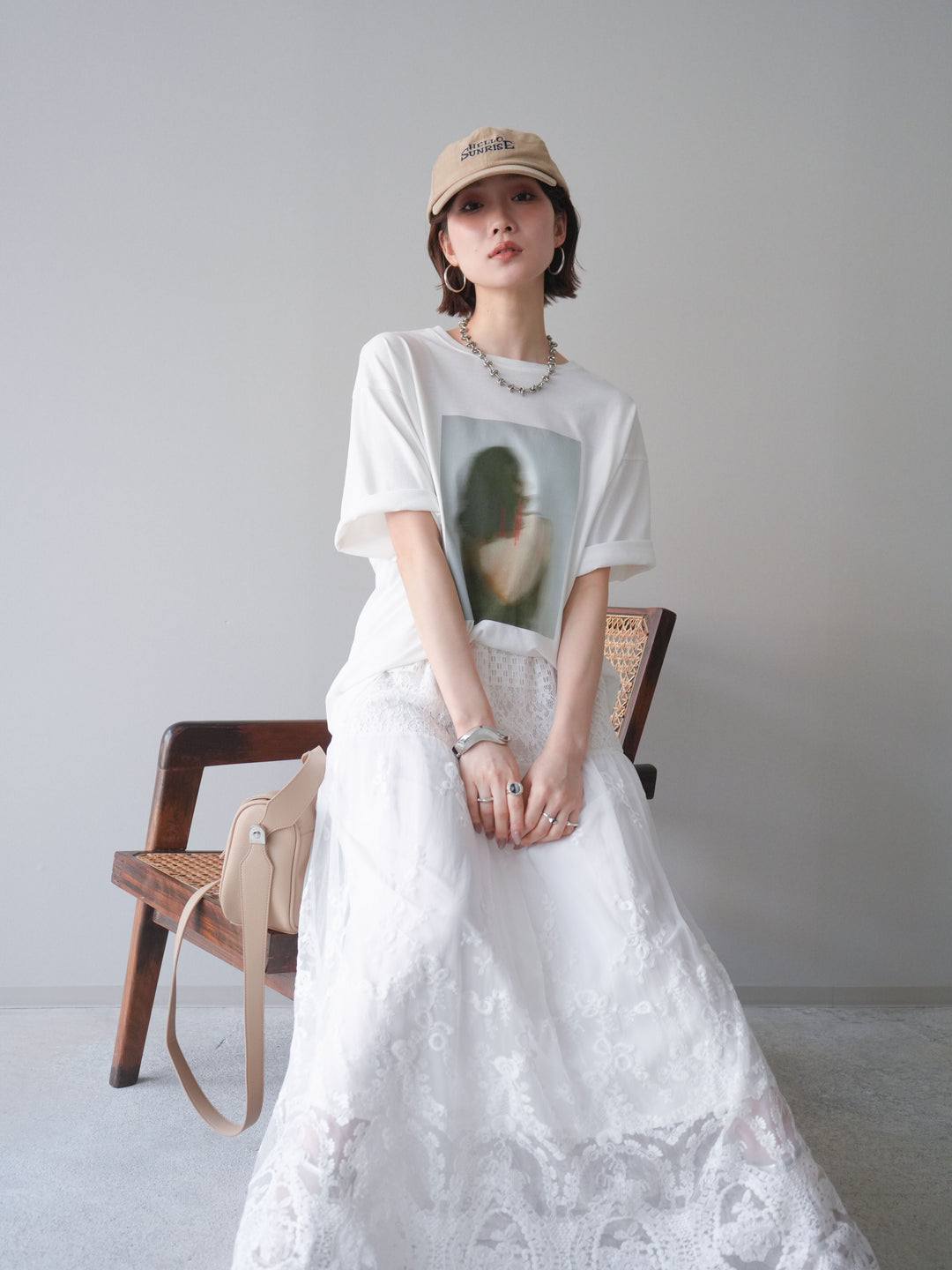 [SET]ブラーアートフォトTシャツ+選べるアクセセット(2set)