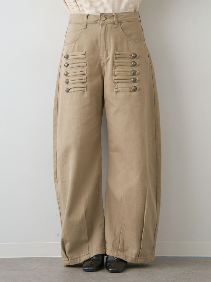 [予約]ナポレオンコットンカーブパンツ/beige