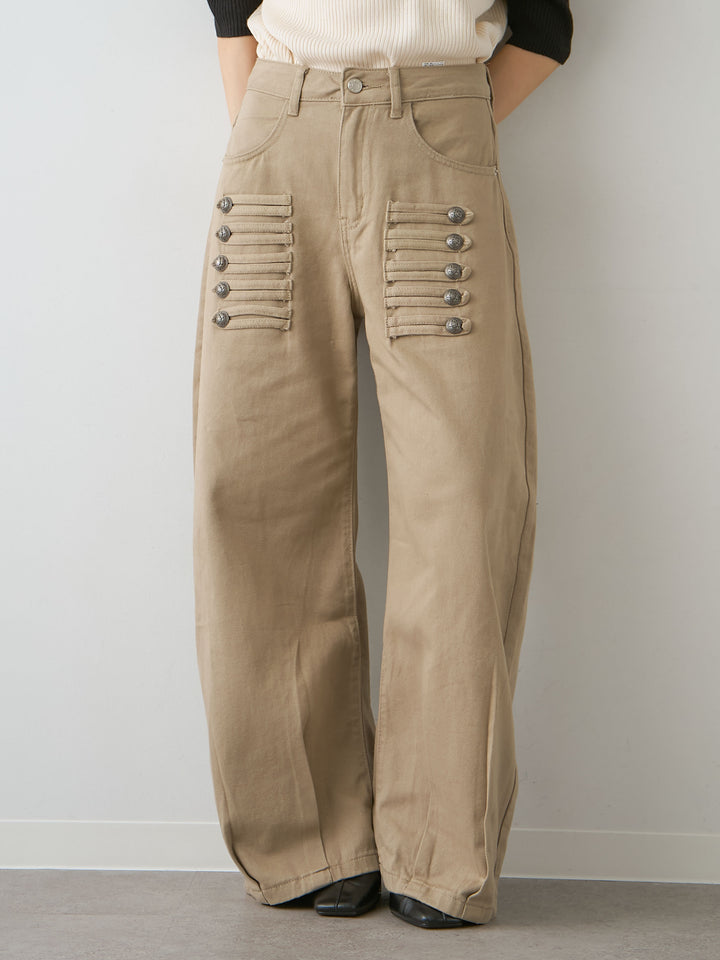 [予約]ナポレオンコットンカーブパンツ/beige