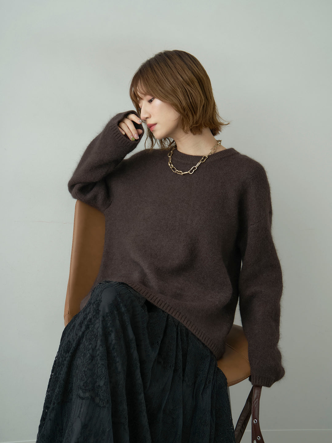 [SET]ソフトシャギークルーネックプルオーバー+ソフトシャギークルーネックプルオーバー(2set)