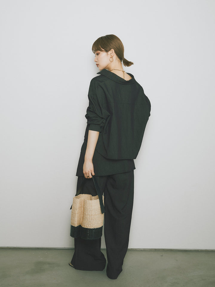 【Allure】[SET]ラップ付テンセルシャツSET UP +ラップ付テンセルシャツSET UP (2set)