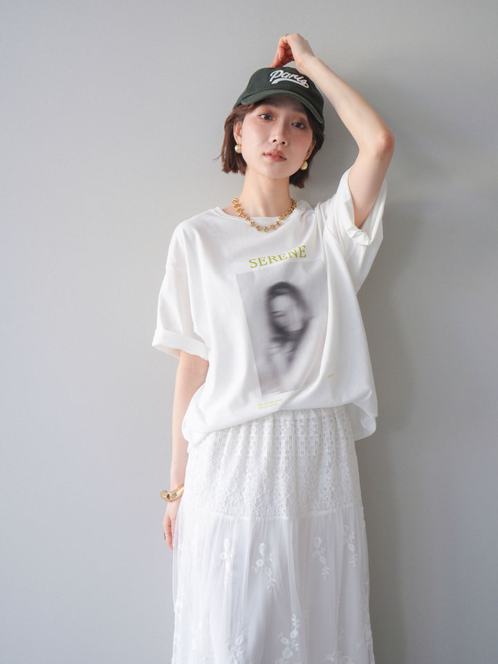 [SET]ブラーアートフォトTシャツ+選べるアクセセット(2set)