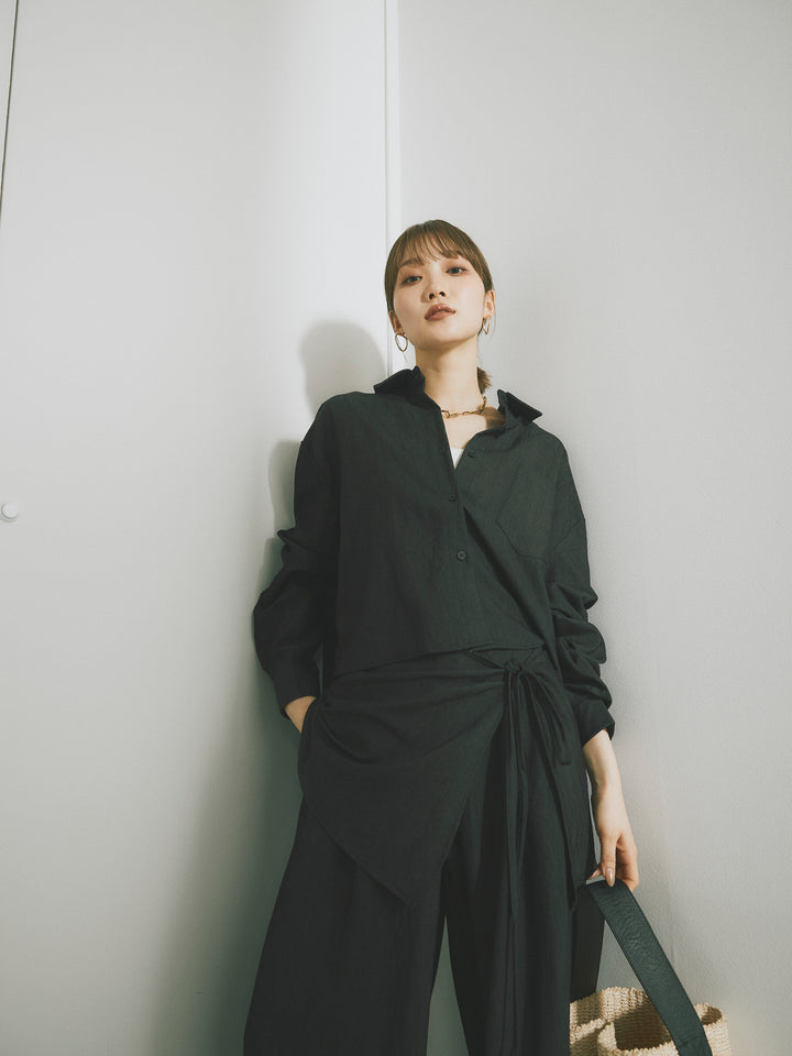 【Allure】[SET]ラップ付テンセルシャツSET UP +ラップ付テンセルシャツSET UP (2set)