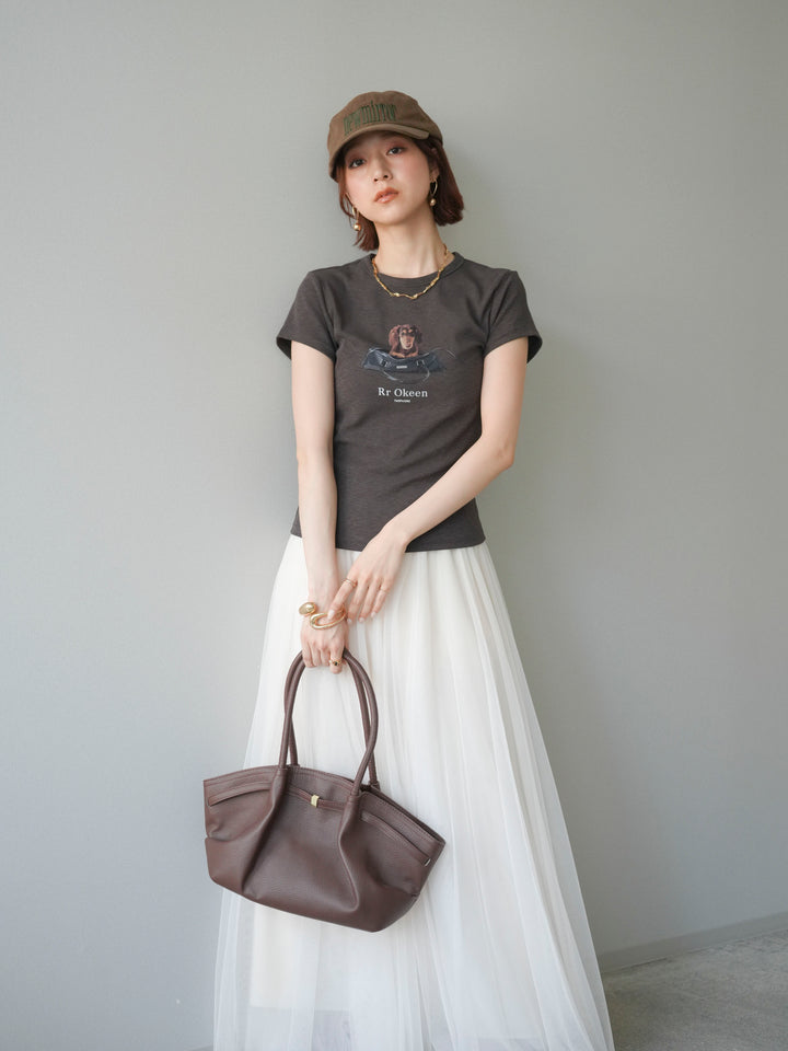 [SET]ドッグコンパクトTEE+チュールボリュームスカート(2set)