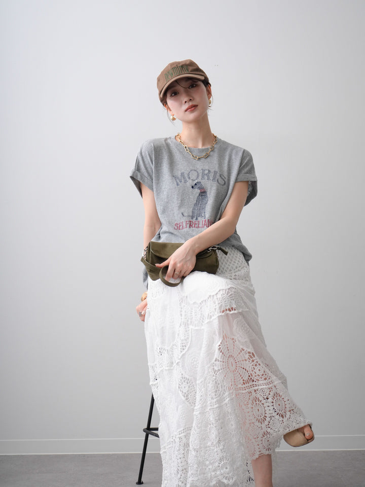 [SET]ドッグエンブロイダリーTEE+選べるアクセセット(2set)