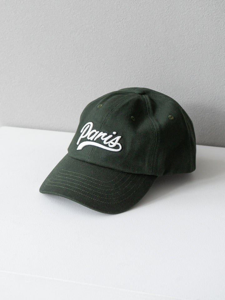 [予約]Parisロゴ刺繍CAP/グリーン