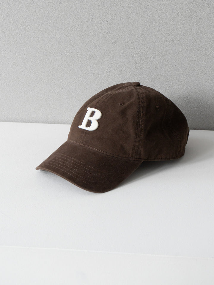 [予約]Bロゴ刺繍CAP/ブラウン