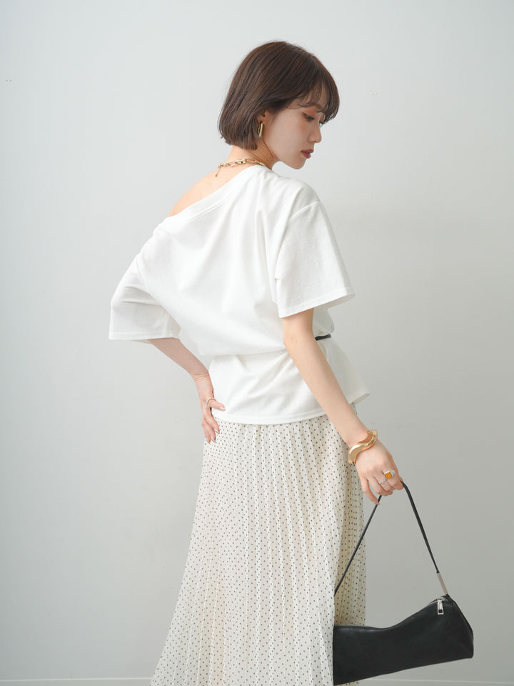 [予約]ワイドネックフォトTEE/white
