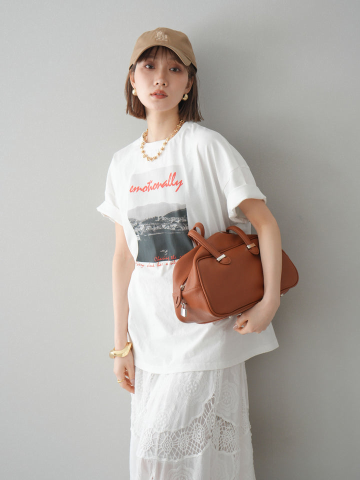 [予約]フォトビッグTシャツ/オフ2