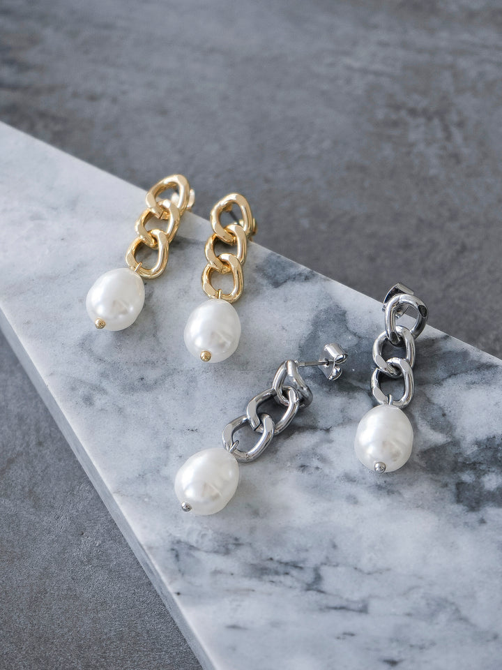 [予約]PEARL CHAIN PIERCE/シルバー