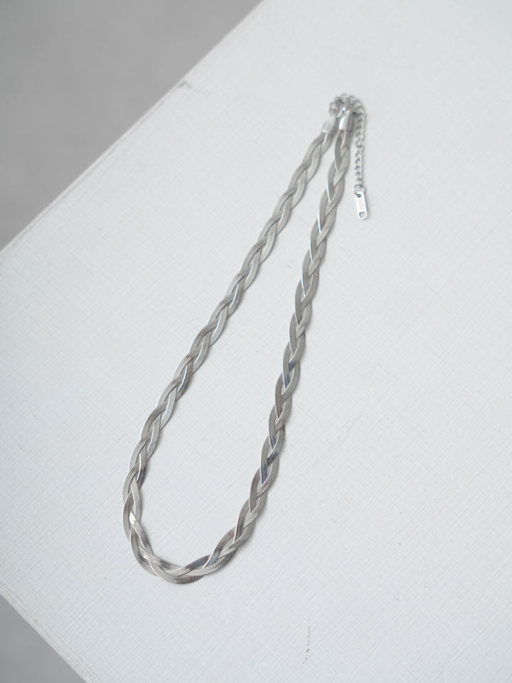 [SET]フロントレイヤードデザインリブニットシャツ+選べるアクセセット(2set)